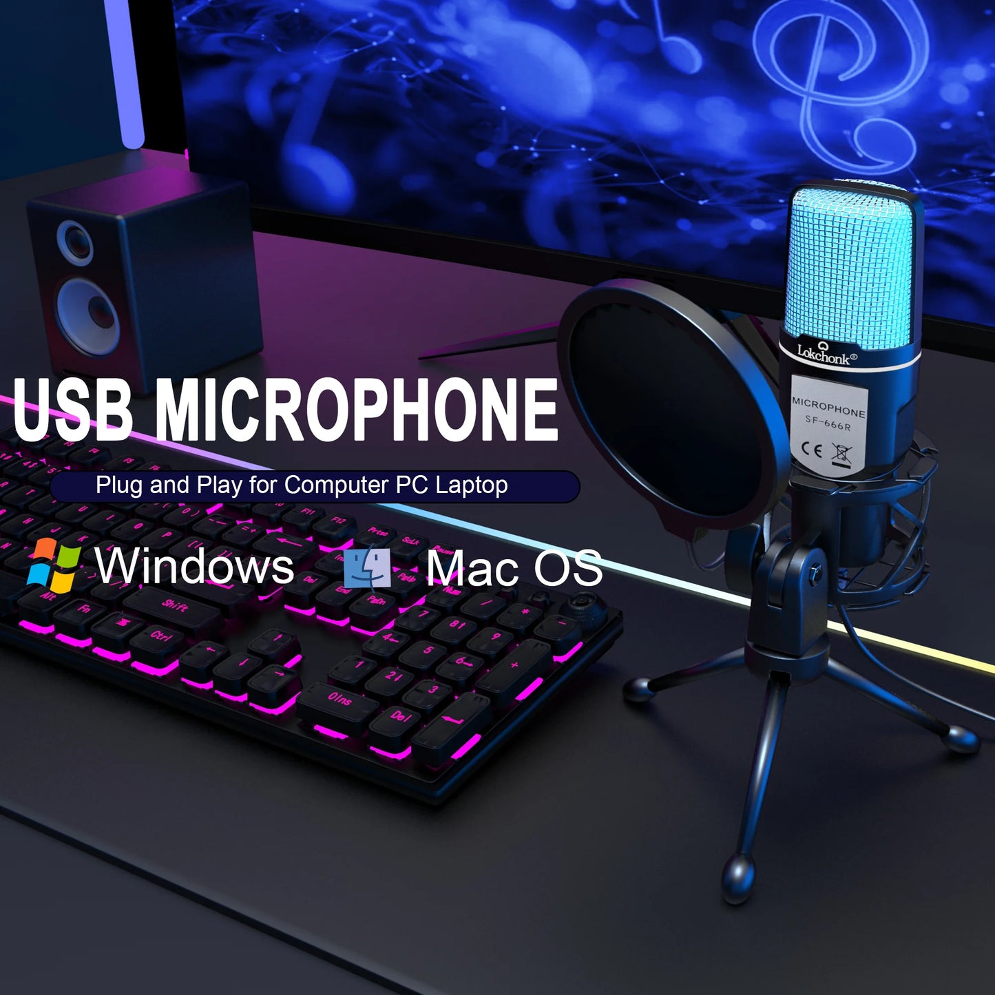 Vezetékes RGB-mikrofon