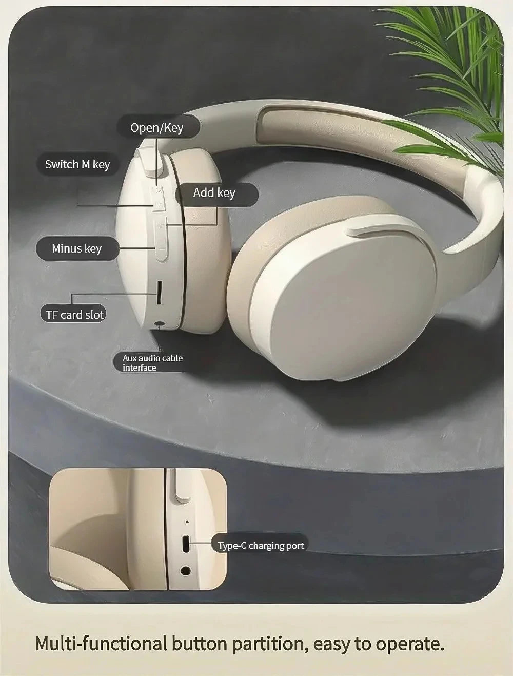 Vezeték nélküli Bluetooth zajszűrős fejhallgató