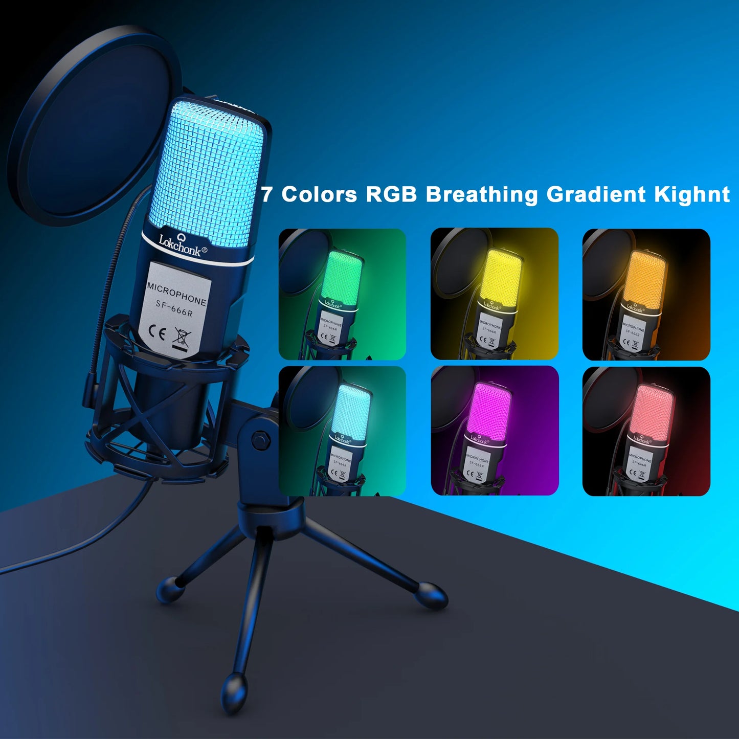 Vezetékes RGB-mikrofon